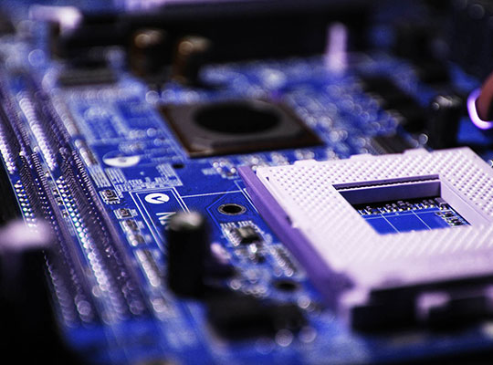 Close-up of a computer circuit board