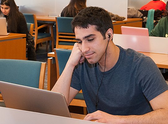 student with laptop